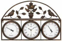 AMS Pendule Murale D'extérieur Radio-pilotée Température Et Humidité