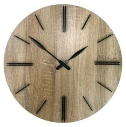 Grande Horloge Murale Ronde En Bois Index En Relief 50 Cm 5 Grande Horloge Murale Ronde En Bois Index En Relief 50 Cm -1001 Pendules Boutique 31867 large