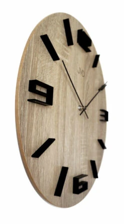 Horloge Murale Ronde En Bois Plaqué Chiffres En Relief 8 Horloge Murale Ronde En Bois Plaqué Chiffres En Relief -1001 Pendules Boutique 35049 large 1