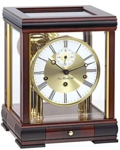 Pendule De Table Mécanique à Sonnerie En Bois De Merisier -1001 Pendules Boutique 3716 1