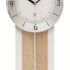AMS Pendule Murale à Balancier Radio-pilotée Bois De Sonoma