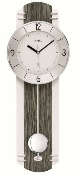 AMS Pendule Murale à Balancier Radio-pilotée Bois De Sonoma 6 AMS Pendule Murale à Balancier Radio-pilotée Bois De Sonoma -1001 Pendules Boutique 5294