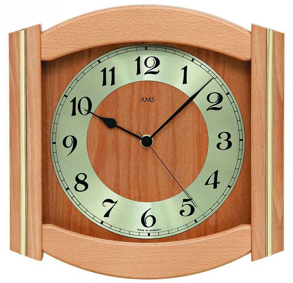 AMS Horloge Murale Entourage Bois Laiton 3 Coloris 1 AMS Horloge Murale Entourage Bois Laiton 3 Coloris