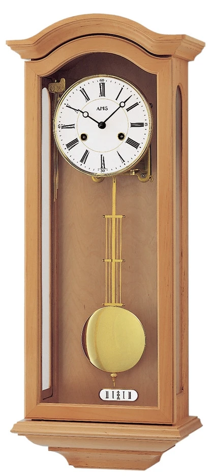 AMS Pendule Murale Mécanique D’intérieur En Bois D'aulne 1 AMS Pendule Murale Mécanique D’intérieur En Bois D'aulne