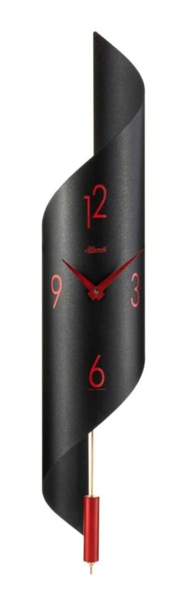 Horloge Murale à Balancier En Inox Noir Chiffres Rouges -1001 Pendules Boutique 70869 292200 1920x1920 1
