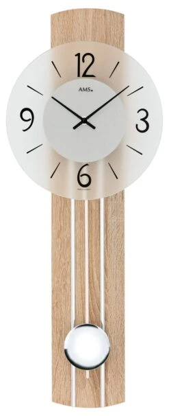 AMS Pendule Murale à Balancier Coloris Argent