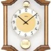 AMS Pendule Murale à Balancier En Bois De Chêne, Laiton Et Verre 8 AMS Pendule Murale à Balancier En Bois De Chêne, Laiton Et Verre -1001 Pendules Boutique 7447 4
