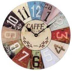 AMS Pendule Industrielle Vintage Dolci Colorée