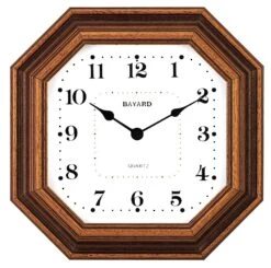 Horloge Murale Entourage Bois Octogonale Bayard