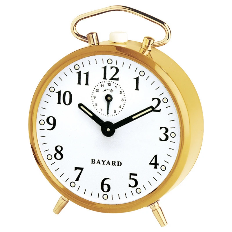 Réveil Mécanique Gris Bayard Sans Cloche Plusieurs Coloris 4 Réveil Mécanique Gris Bayard Sans Cloche Plusieurs Coloris – Image 4