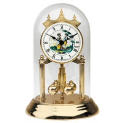 Pendule 400 Jours Cadran Scène Promenade Champêtre 22 Cm