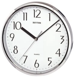 Rhythm Pendule Murale Ronde Silencieuse Chiffres Arabes