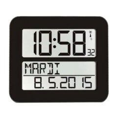 1001 Pendules Boutique -1001 Pendules Boutique horloge digitale radio pilotee coloris noir