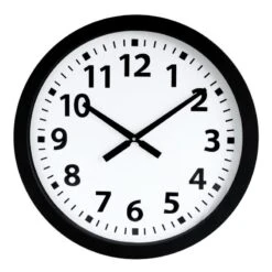 Horloge Murale Noire Grand Diamètre étanche 60cm