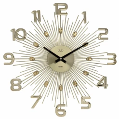 Horloge Murale Dorée Ronde Rayons De Soleil