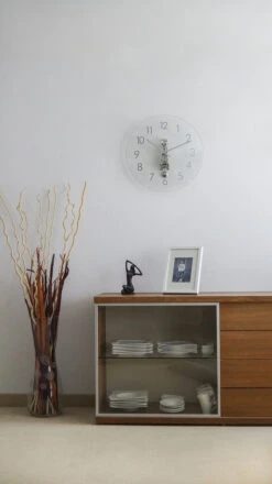 Pendule Murale Mécanique Dorée Squelette Ronde En Verre 5 Pendule Murale Mécanique Dorée Squelette Ronde En Verre -1001 Pendules Boutique imagebild