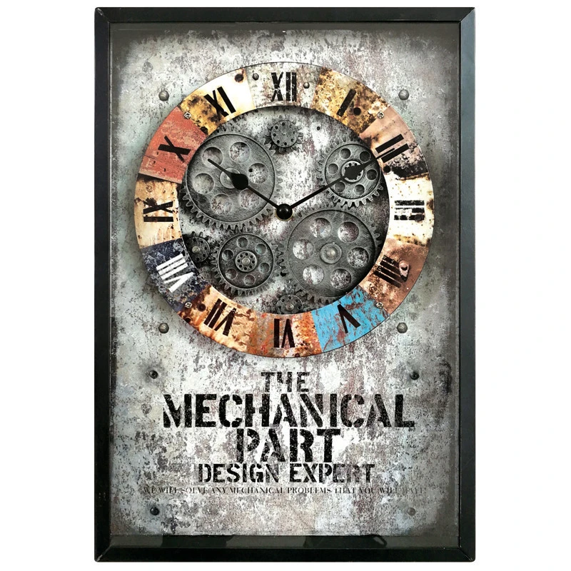 Pendule Murale Animée Grise Cadre 1 Pendule Murale Animée Grise Cadre