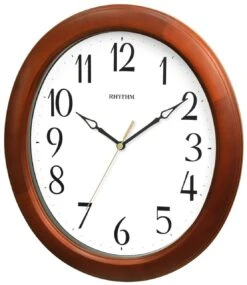 Rhythm Horloge Murale Ovale En Bois