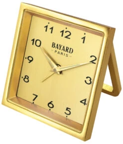 Réveil De Style Carré En Métal Doré Bayard