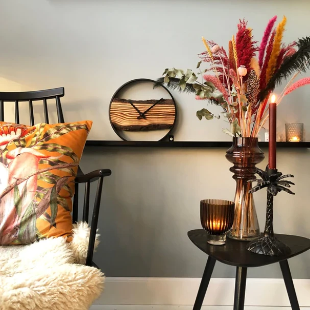 NeXtime Pendule Murale Silencieuse En Bois Massif Et Métal 2 NeXtime Pendule Murale Silencieuse En Bois Massif Et Métal – Image 2