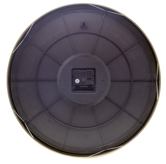 NeXtime Pendule Murale Silencieuse Noire Et Dorée 3 NeXtime Pendule Murale Silencieuse Noire Et Dorée – Image 3