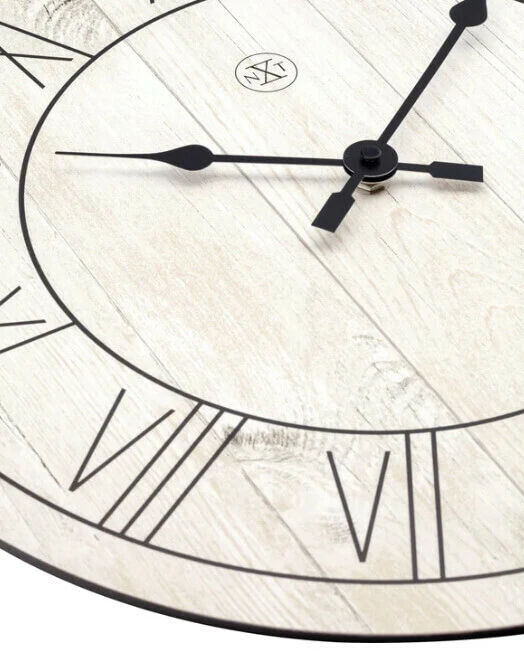 NeXtime Pendule Murale En Bois Naturel Imprimé 2 NeXtime Pendule Murale En Bois Naturel Imprimé – Image 2