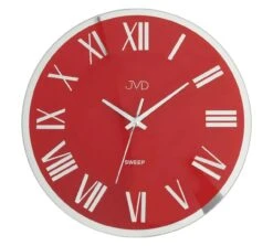 Pendule Murale Ronde Silencieuse Rouge