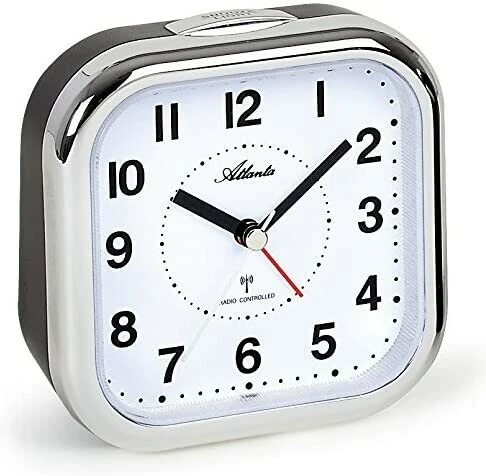 ATLANTA Réveil à Quartz Radio-piloté Carré Doré 2 ATLANTA Réveil à Quartz Radio-piloté Carré Doré – Image 2