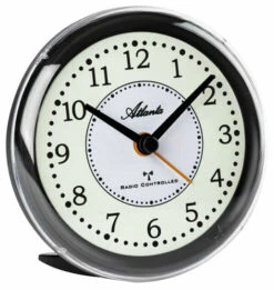 ATLANTA Réveil Radio-piloté Rond Noir Lumière