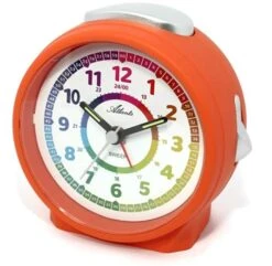 ATLANTA Réveil Orange à Quartz Silencieux Pour Enfant