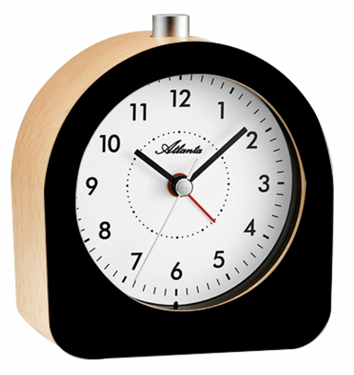 ATLANTA Réveil Matin Noir Et Bois à Sonnerie Progressive 1 ATLANTA Réveil Matin Noir Et Bois à Sonnerie Progressive