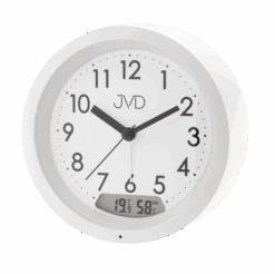 Réveil Silencieux Rond Blanc Avec Température Et Hygrométrie