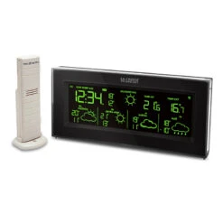 Station Météo Noire Sur Secteur à Poser Couleurs Au Choix