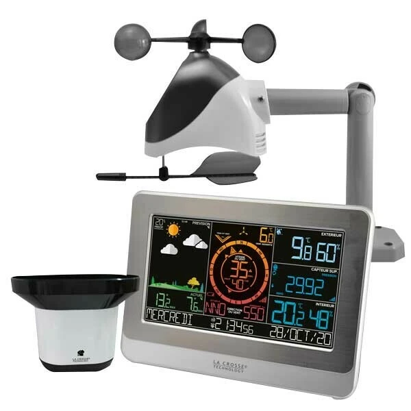 Station Météo Grise En Couleurs à Fixer Ou à Poser 1 Station Météo Grise En Couleurs à Fixer Ou à Poser