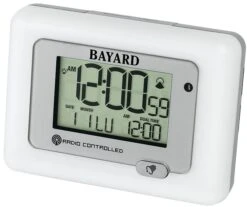 Réveil Radio Piloté Blanc Lumière Automatique Par Capteur Bayard