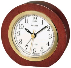 Rhythm Réveil Rond De Style En Bois