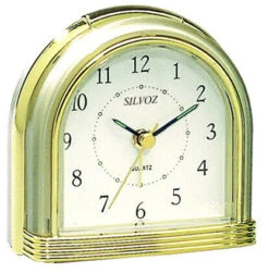 Réveil Silencieux De Style Dôme Doré