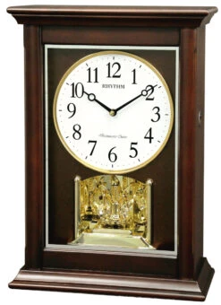 Rhythm Pendule à Poser En Bois à Sonnerie Volume Réglable