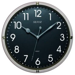 Pendule Murale Ronde Silencieuse à Quartz Entourage Gris -1001 Pendules Boutique s3620131