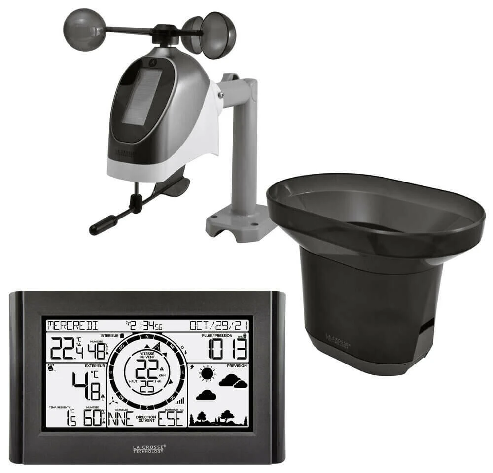 Station Météo Professionnelle Radio-pilotée Noire Avec Prévisions Par Icônes 2 Station Météo Professionnelle Radio-pilotée Noire Avec Prévisions Par Icônes – Image 2