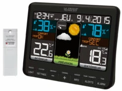 Station Météo En Couleurs Avec Prévision Météo Température Et Alarme