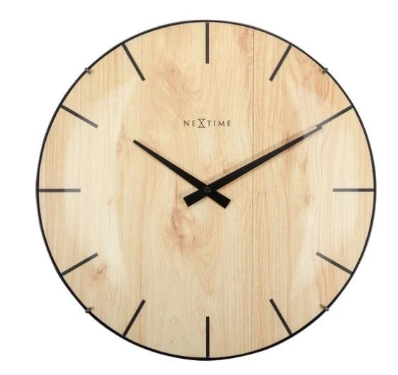 NeXtime Pendule Murale Silencieuse En Bois Imprimé 1 NeXtime Pendule Murale Silencieuse En Bois Imprimé