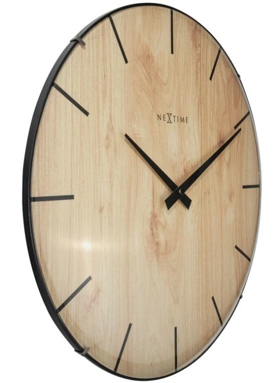 NeXtime Pendule Murale Silencieuse En Bois Imprimé 2 NeXtime Pendule Murale Silencieuse En Bois Imprimé – Image 2