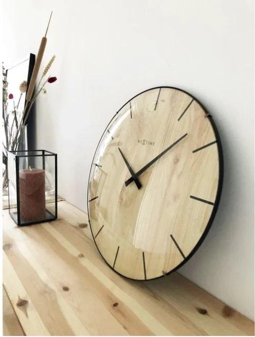 NeXtime Pendule Murale Silencieuse En Bois Imprimé 3 NeXtime Pendule Murale Silencieuse En Bois Imprimé – Image 3