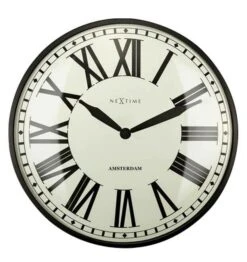 NeXtime Pendule Murale Silencieuse En Métal Chiffres Romains