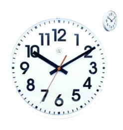 NeXtime Pendule à Quartz Ronde Blanche Et Lisible Cadran Blanc