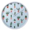 NeXtime Pendule à Quartz Ronde Cadran Bleu "Cactus"