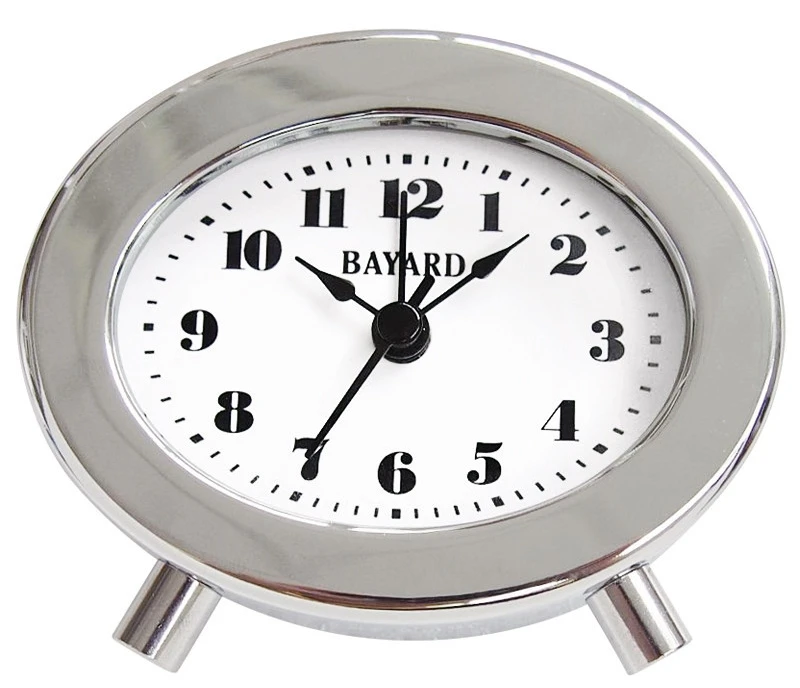 Réveil De Style Chromé Silencieux Sur Pieds Bayard 2 Réveil De Style Chromé Silencieux Sur Pieds Bayard – Image 2